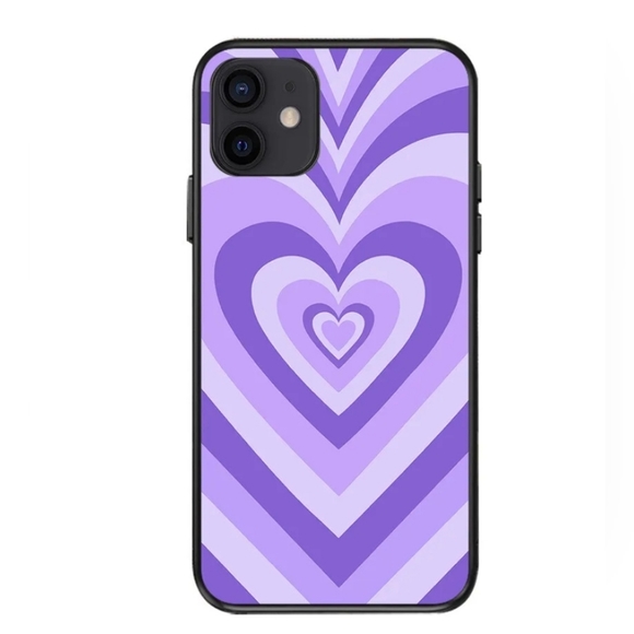 Purple Heart TPU phone case for Iphone 13 Pro/13 Promax/14/14 Plus - Picture 1 of 1